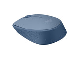 LOGITECH M171 Portable Wireless Mouse, 2.4 Ghz, 1000 dpi, 1 x AA Battery, 10 m, Blue - Grey
