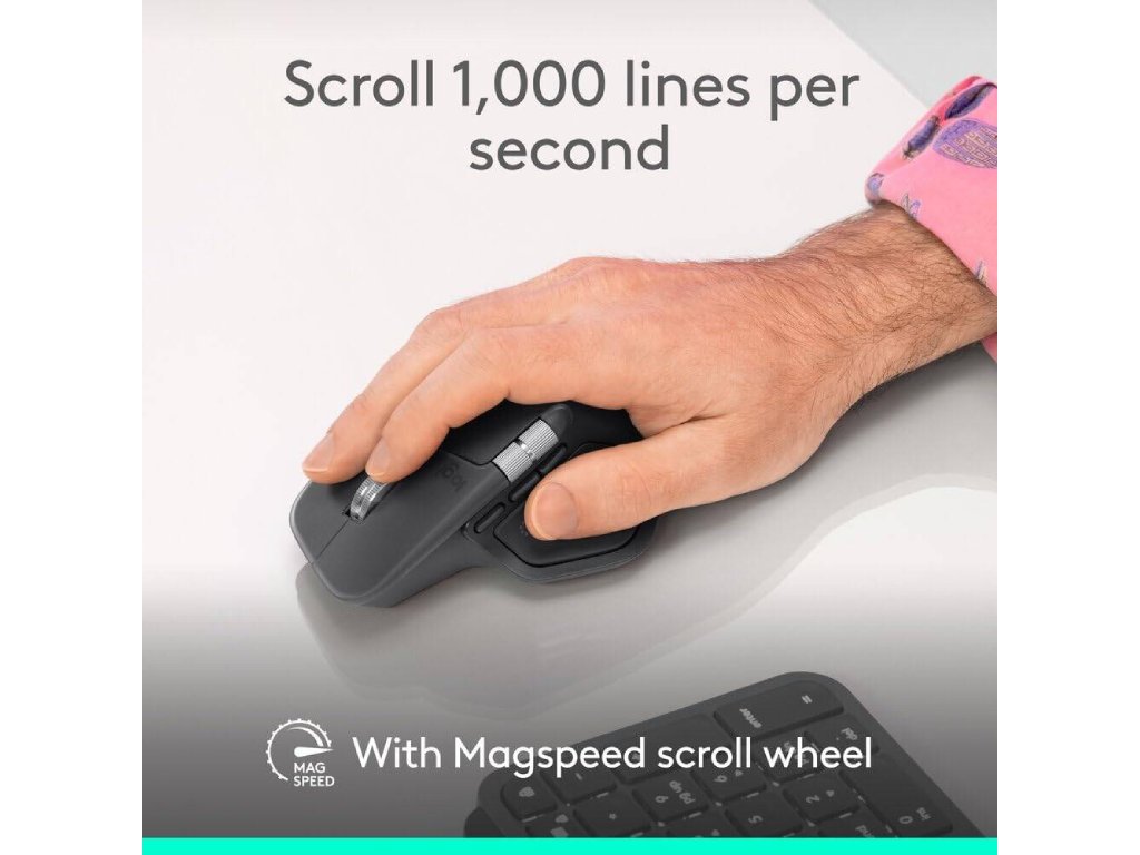 LOGITECH MX Master 4 Wireless Mouse 200-8000 DPI, 8 buttons, Battery life 70 days, 10 m, Graphite