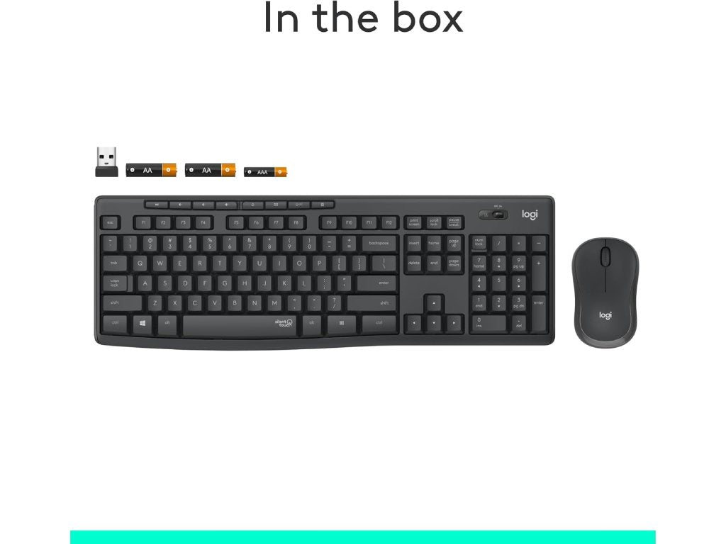 LOGITECH MK295 Silent Wireless Desktop Tastatura + Miš, USB, US layout