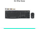 LOGITECH MK295 Silent Wireless Desktop Tastatura + Miš, USB, US layout