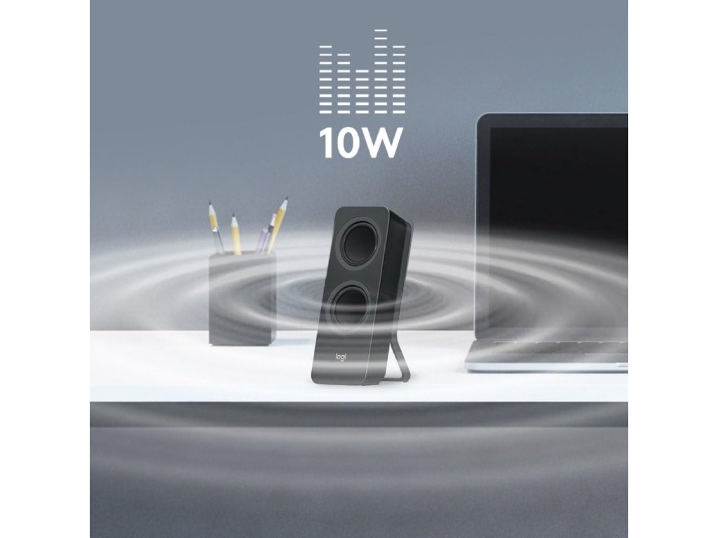 LOGITECH Z207 2.0 Stereo Computer Speakers with Bluetooth, Total watts (Peak): 10 W, 3.5 mm input