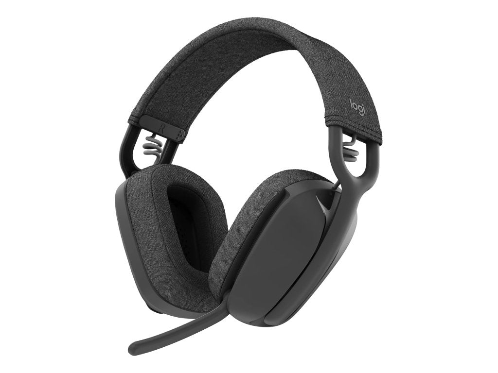 LOGITECH Zone Vibe Wireless Headphones for Business, dual noise-canceling mics, 40mm speaker drivers