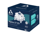 ARCTIC Alpine 17 CO Compact Intel CPU Cooler, 92 mm Fan 2502700 rpm, Socket 1851, 1700