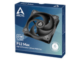 ARCTIC P12 Max 120 mm High-Speed PWM Fan, 400-3300 rpm, Fluid Dynamic Bearing, 4-Pin PWM Connector