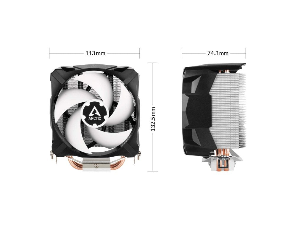 ARCTIC Freezer 7X Compact Multi-Compatible CPU Cooler, 100 mm fan 300-2000 rpm, 4-Pin, INTEL - AMD