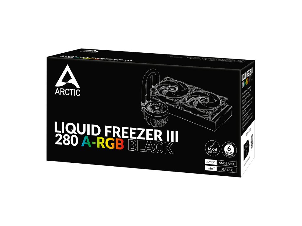 ARCTIC Liquid Freezer III 280 A-RGB Multi Compatible All-in-One CPU Water Cooler with A-RGB, Black