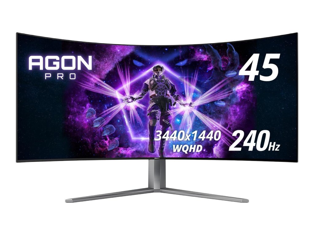 AOC AGON PRO Curved OLED Gaming Monitor AG456UCZD, 44.5", WQHD 3440x1440, 240Hz, 0.03 ms, USB-C 3.2