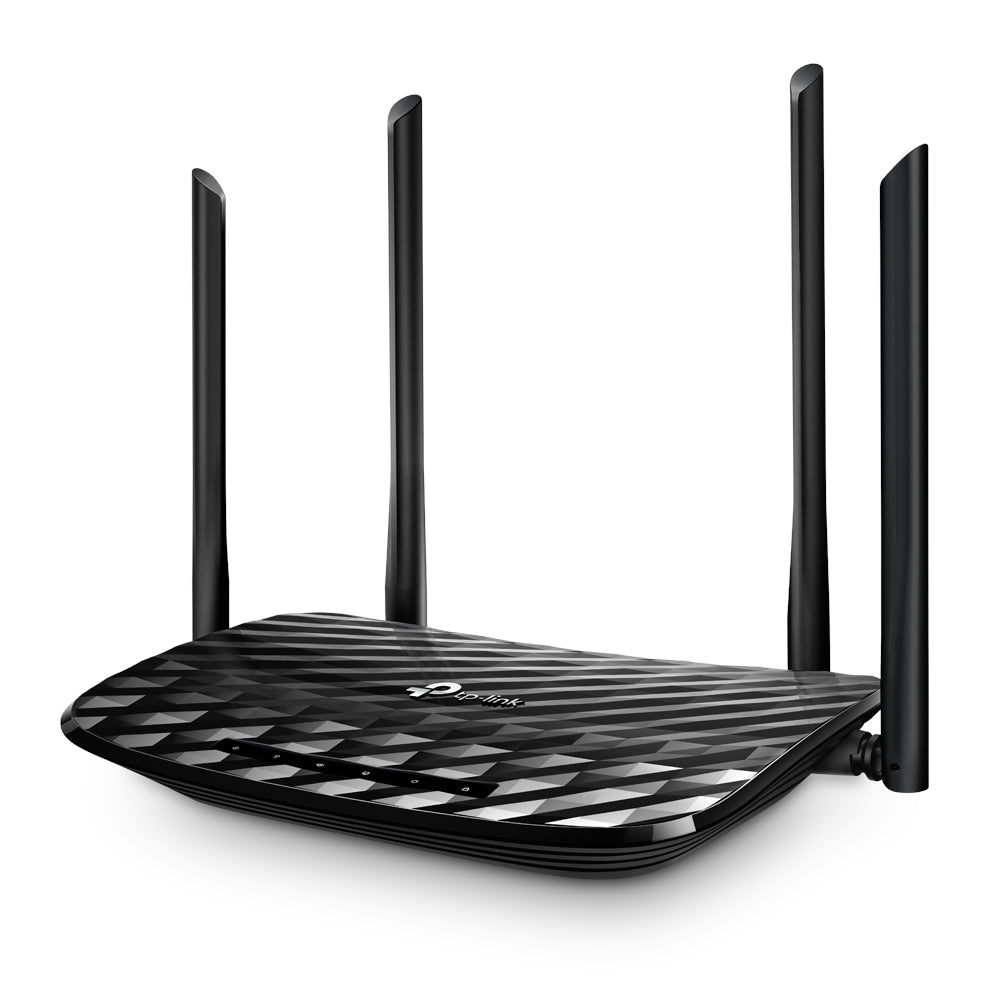 TP-LINK ARCHER C6 Wi-Fi Ruter AC1200 Dual Band, 5 Gigabit Ports, 4 Fixed High-Performance Antennas