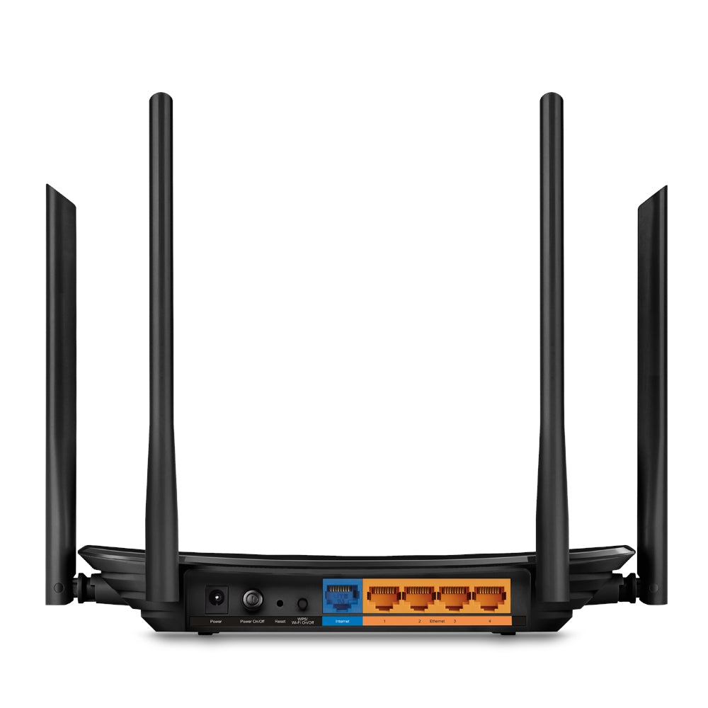 TP-LINK ARCHER C6 Wi-Fi Ruter AC1200 Dual Band, 5 Gigabit Ports, 4 Fixed High-Performance Antennas