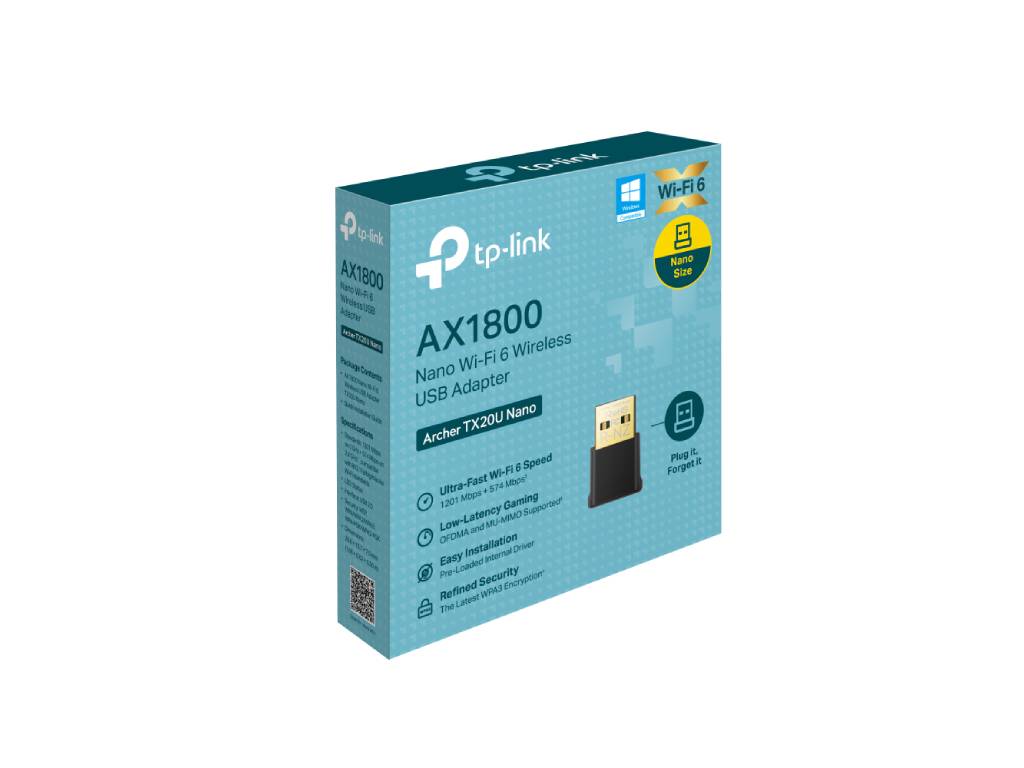 TP-LINK ARCHER TX20U NANO AX1800 Nano Wi-Fi 6 Dual Band Wireless USB Adapter