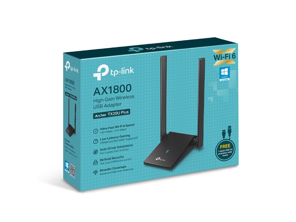 TP-LINK ARCHER TX20U AX1800 Dual Antennas High Gain Wireless USB Adapter WiFi 6