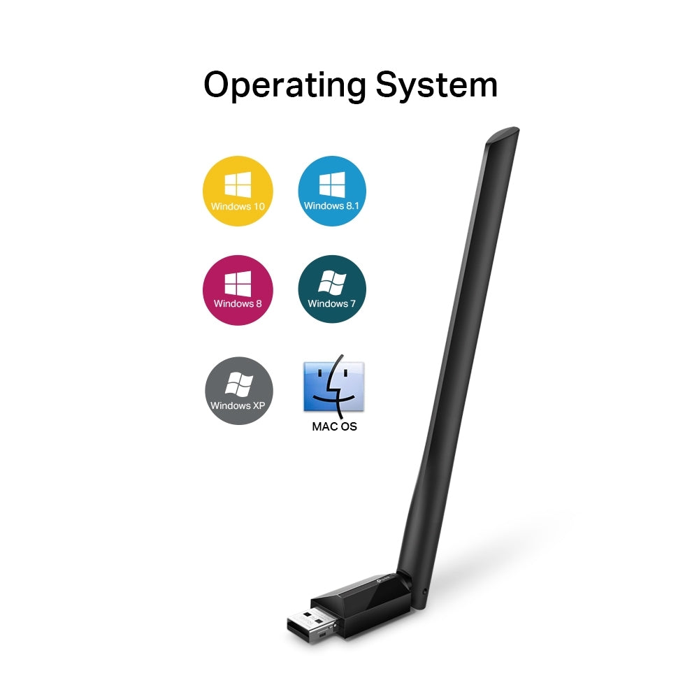 TP-LINK ARCHER T2U PLUS AC600 High Gain Wireless Dual Band USB Adapter