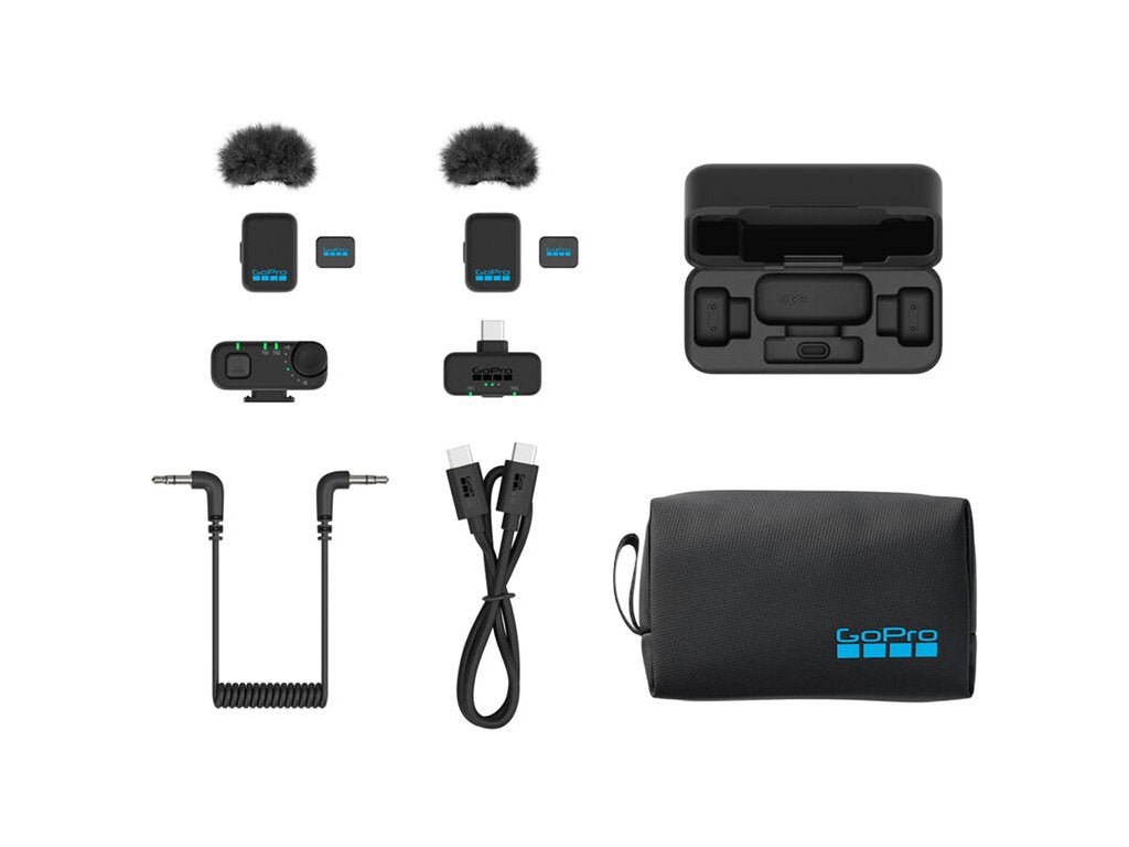 GoPro Wireless Mic Complete Kit, 2 Clip-On Transmitters w -  Built-In Mics