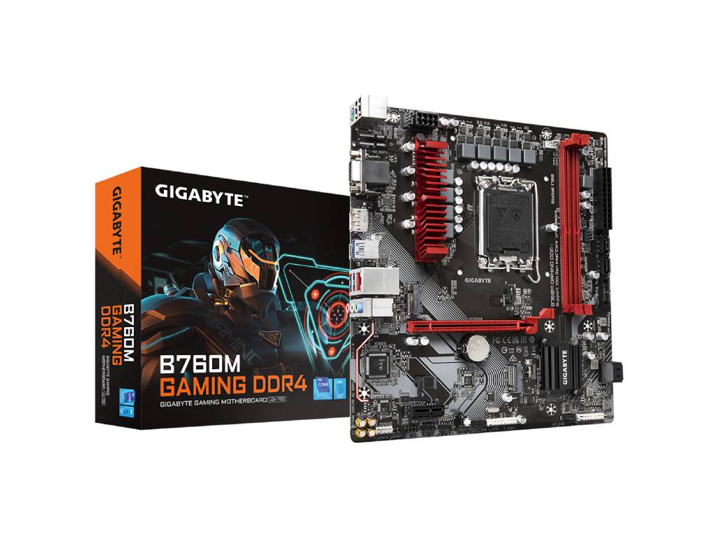 GIGABYTE INTEL MB B760M GAMING DDR4, 2*DDR4 5333MHz, 2*PCIe 4.0 x4 M.2, RAID, DP - HDMI - VGA, LGA 1700