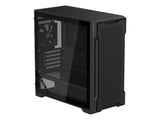 GIGABYTE C102G Mid Tower Case, Pre-installed two 120mm fans, USB 3.0 x2, Tempered Glass, Black