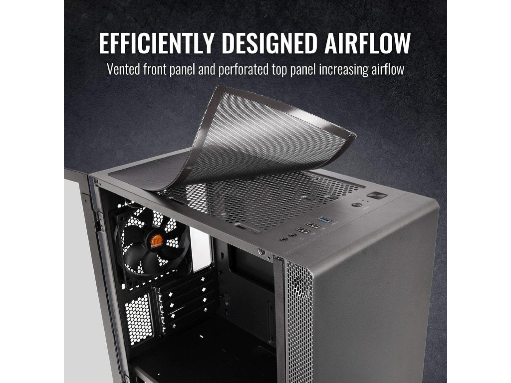 THERMALTAKE S100 Tempered Glass Micro Chassis, 120mm Standard Fan*1,USB 2.0*2 - USB 3.0