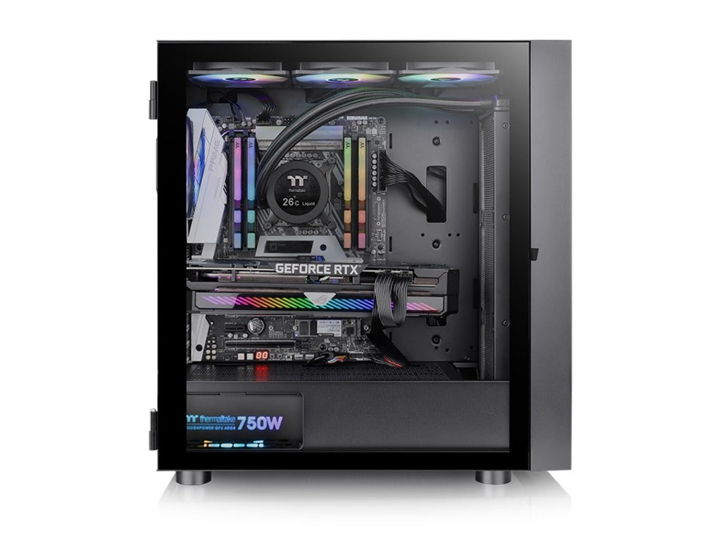 THERMALTAKE H570 TG ARGB Mid Tower, Tempered Glass - Mesh Front Panel - 120mm ARGB Lite Fan*3 - USB 3.0*2