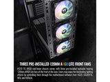 THERMALTAKE H570 TG ARGB Mid Tower, Tempered Glass - Mesh Front Panel - 120mm ARGB Lite Fan*3 - USB 3.0*2