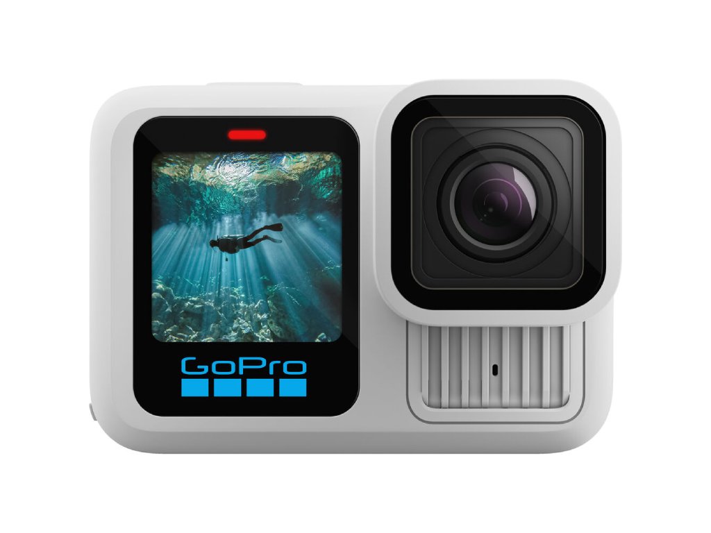 GoPro HERO13 Black in Polar White, 5.3K60 - 4K120, 27MP Photo, HyperSmooth 6.0, Dual LCD, 8x slo-mo