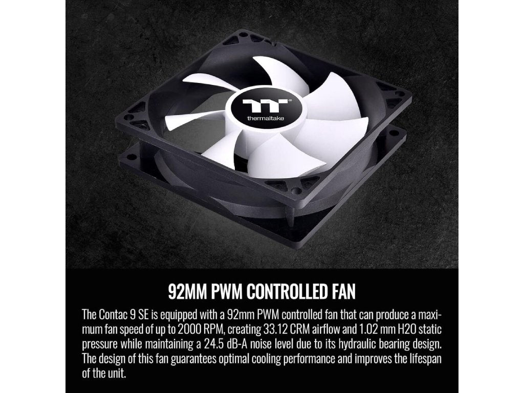 THERMALTAKE Contac 9 SE CPU Cooler 92mm PWM, 120 W, PWM 800-2000 RPM, 4 pin PWM, INTEL - AMD
