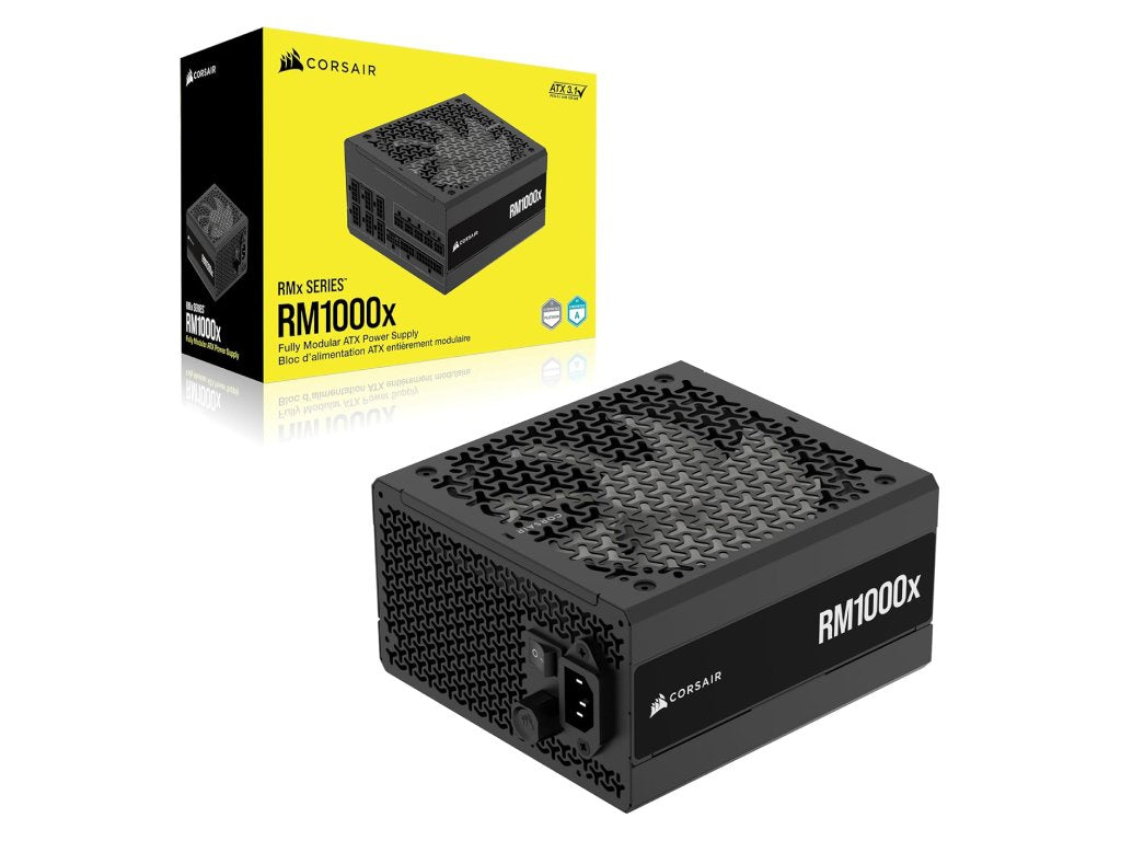 CORSAIR RMx Series RM1000x 1000W Fully Modular Power Supply, GOLD, ATX 3.1, PCIe 5.1, 140mm Fan