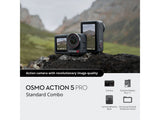 DJI Osmo Action 5 Pro Standard Combo, 4K - 60fps, 40 MP, f - 2.8 , Dual OLED TS, 47GB Built-in Storage