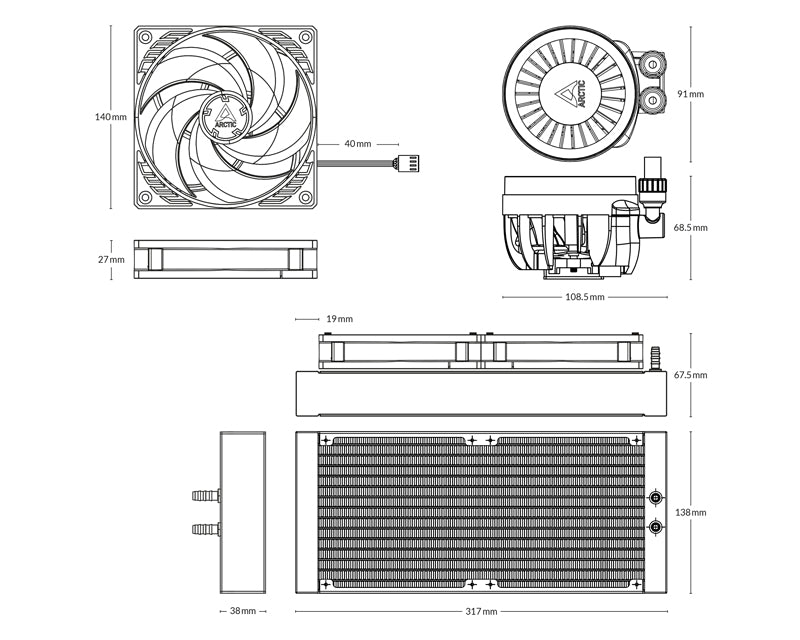 Liquid Freezer III 280 Black vodeno hlađenje (ACFRE00135A)