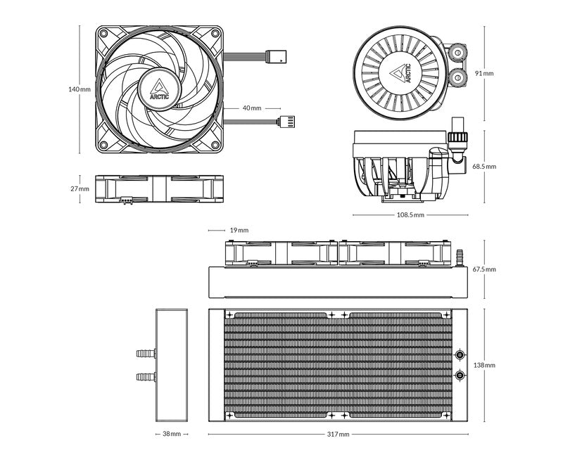 Liquid Freezer III 280 A-RGB Black vodeno hlađenje (ACFRE00143A)