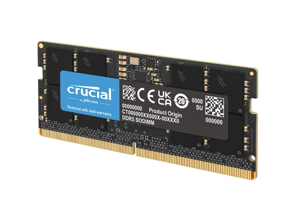CRUCIAL SODIMM 32GB DDR5 5600 MHz,  Laptop Memory, CL46, 1.1V, 262-Pin