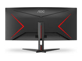 AOC Gaming Curved Monitor CU34G2XE, 34", WQHD 3440x1440, 144Hz, 1 ms, HDMI - DP, 3-sided frameless