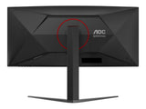 AOC Gaming Curved Monitor CU34G4, 34", WQHD 3440x1440, 180Hz, 1 ms, HDMI*2 - DP, HAS - Swivel - Tilt