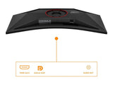 AOC Gaming Curved Monitor CU34G4, 34", WQHD 3440x1440, 180Hz, 1 ms, HDMI*2 - DP, HAS - Swivel - Tilt