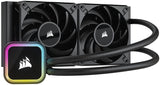 CORSAIR iCUE H100i RGB ELITE Liquid CPU Cooler, AF ELITE Series PWM fans, 240mm, 16 RGB LEDs