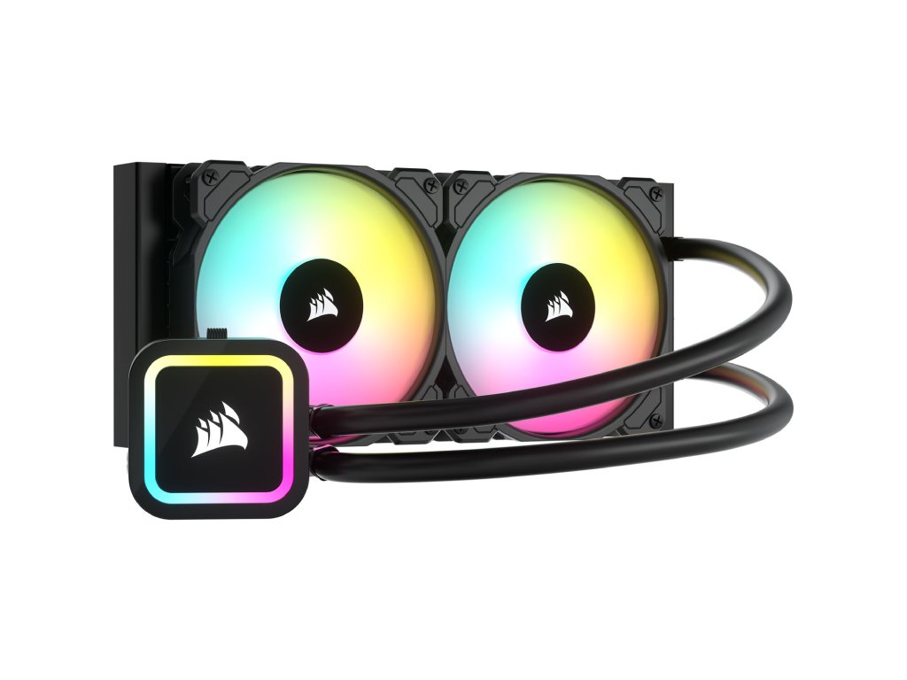 CORSAIR iCUE H100x RGB ELITE Liquid CPU Cooler, 240mm, INTEL - AMD, Fan Speed 1500 RPM