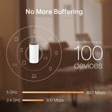 TP-LINK DECO M4(2-PACK) AC1200 Whole Home Mesh Wi-Fi System-delivers Wi-Fi to an area of up to 260m2
