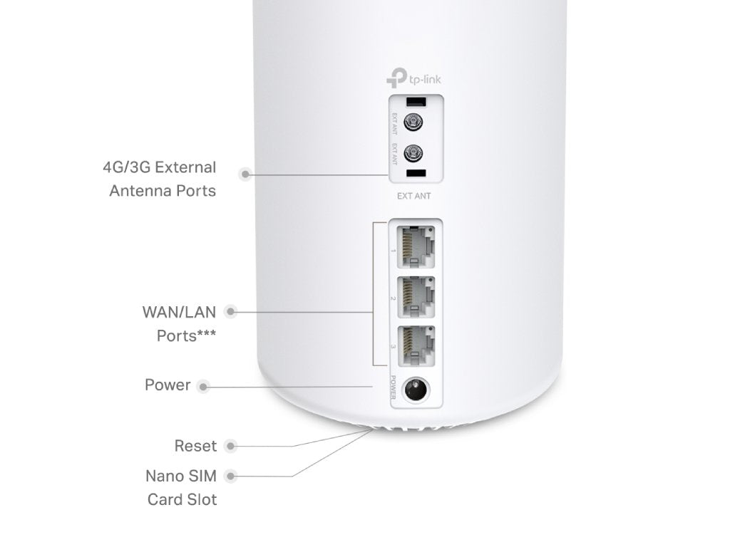 TP-LINK DECO X10-4G(1-PACK) 4G+ AX1500 Whole Home Mesh WiFi 6, 3 Gigabit Ethernet Ports