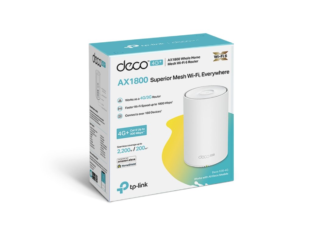 TP-LINK DECO X20-4G 4G+ AX1800 Whole Home Mesh WiFi 6 Gateway