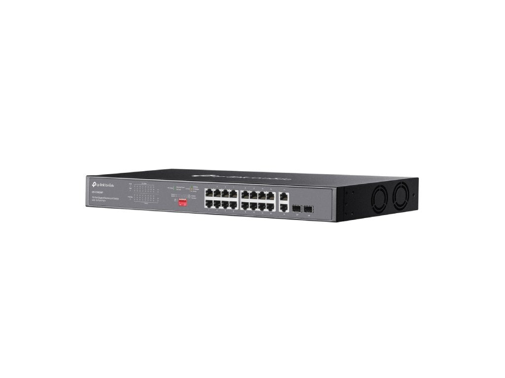 TP-LINK DS1018GMP Omada 18-Port Gigabit Unmanaged Rackmount Switch with 16-Port PoE+,250W PoE Budget