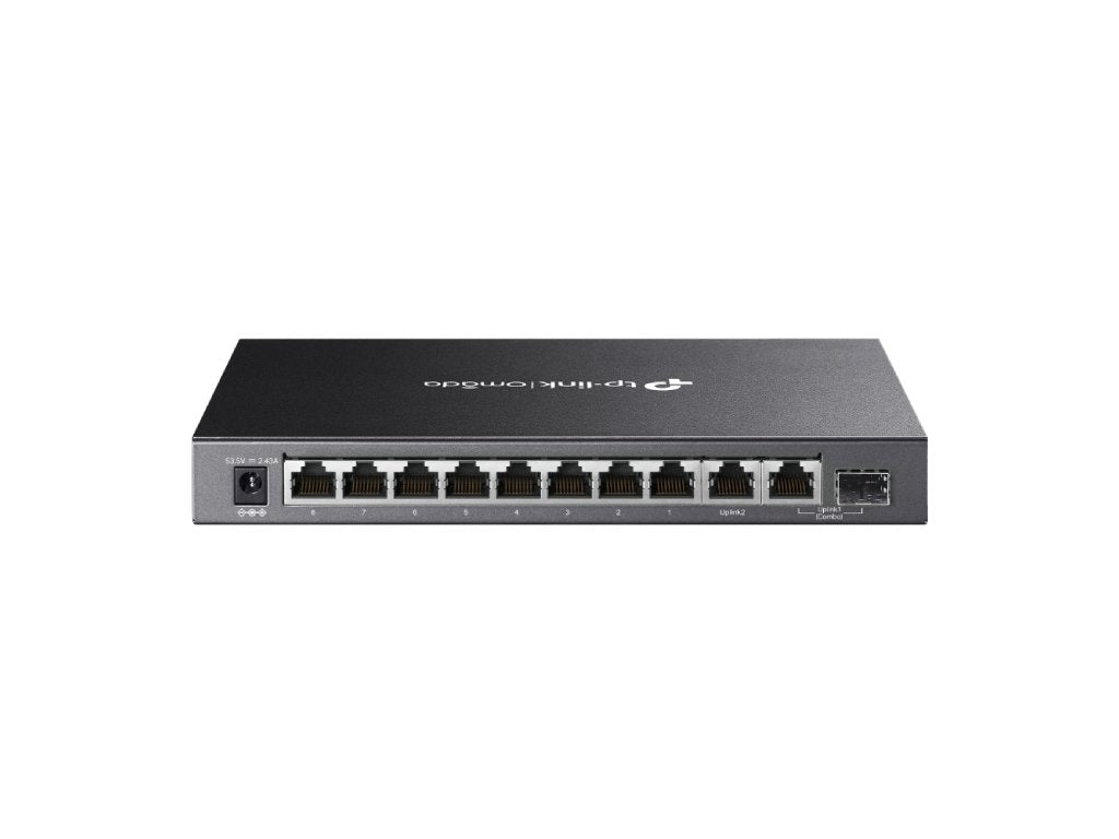 TP-LINK DS110GMP Omada 10-Port Gigabit Unmanaged Desktop Switch with 8-Port PoE+, 123W PoE budget