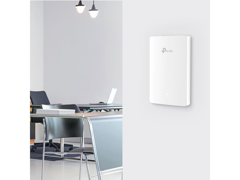 TP-LINK EAP615-WALL AX1800 Wall Plate WiFi 6 Access Point, 4 Gigabit Ports, 802.3af - at PoE