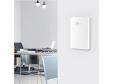 TP-LINK EAP615-WALL AX1800 Wall Plate WiFi 6 Access Point, 4 Gigabit Ports, 802.3af - at PoE