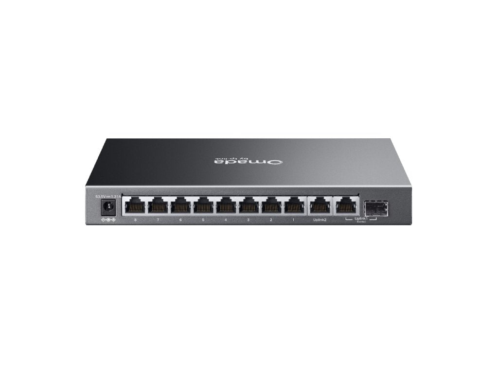 TP-LINK ES210GP Omada 10-Port Gigabit Easy Managed Switch with 8-Port PoE+, 63W Power Budget