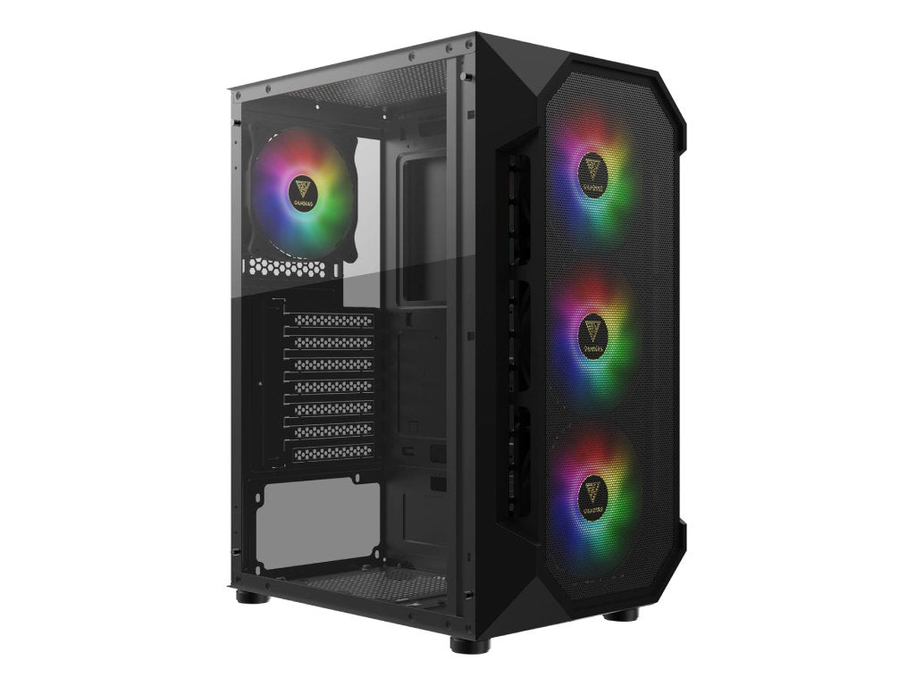 GAMDIAS AURA GC1 Mesh ARGB Mid-tower Case, 4 Built-in 120mm ARGB Fan, USB 3.0 x1, USB 2.0 x2