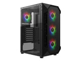 GAMDIAS AURA GC1 Mesh ARGB Mid-tower Case, 4 Built-in 120mm ARGB Fan, USB 3.0 x1, USB 2.0 x2