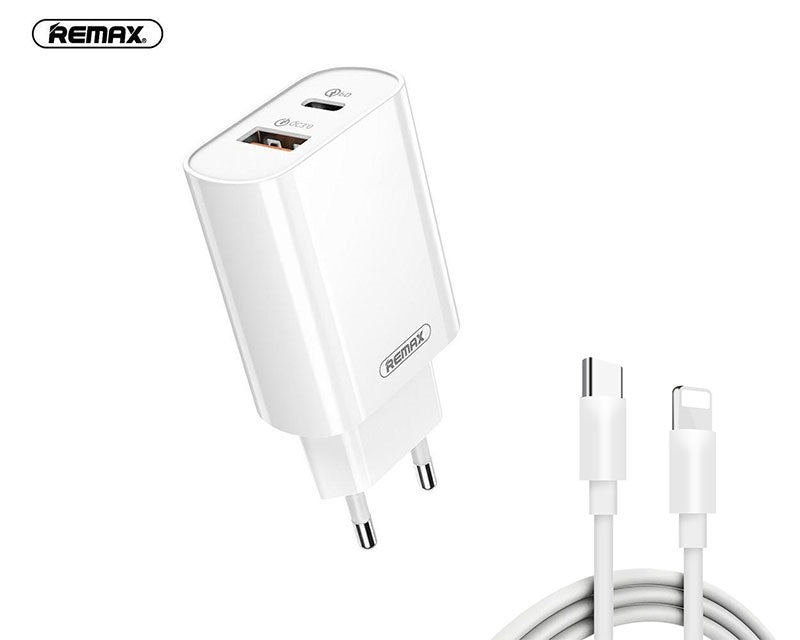 RP-U37 QC 3.0 + PD 18W  iPhone punjač beli
