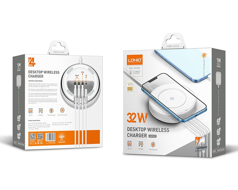 AW003 5u1 Desktop QC Wireless 32W Punjač