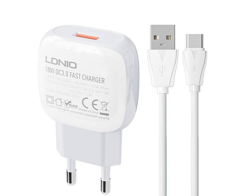 A1306Q QC 3.0 18W punjač + kabl Tip C
