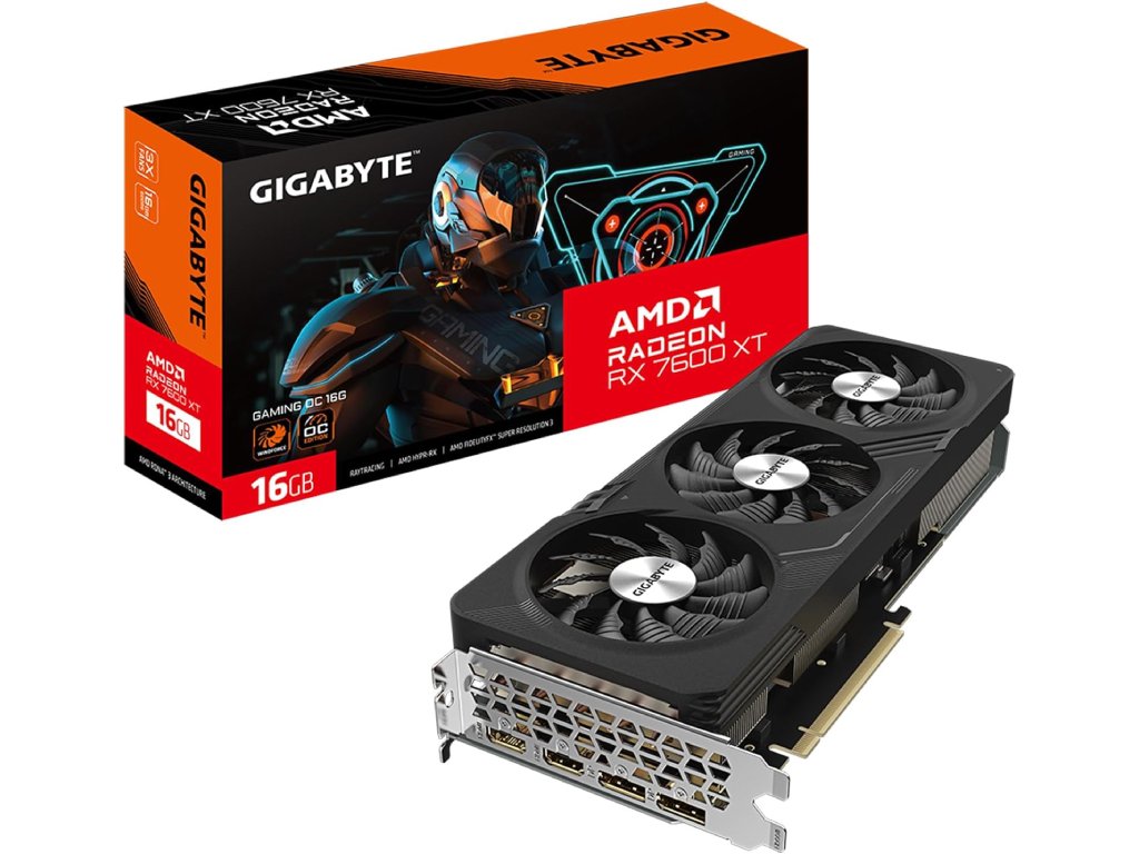 GIGABYTE VGA Radeon RX 7600 XT GAMING OC 16GB GDDR6, DP*2(2.1) - HDMI*2(2.1), 128 bit, PCI-E 4.0