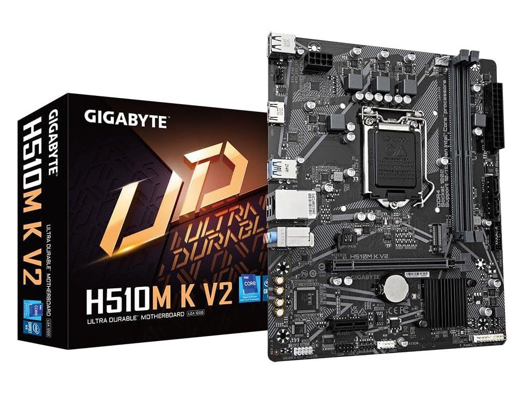 GIGABYTE INTEL MB H510M K V2, 2*DDR4 3200MHz, 1*PCIe 3.0 x4, RAID, HDMI, USB 3.2, LGA 1200