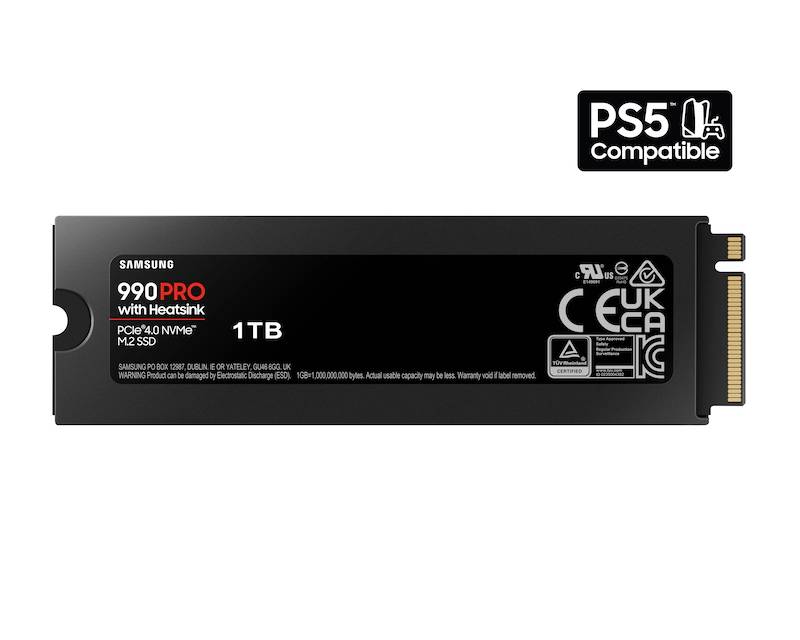 1TB M.2 NVMe MZ-V9P1T0CW 990 Pro Series Heatsink SSD